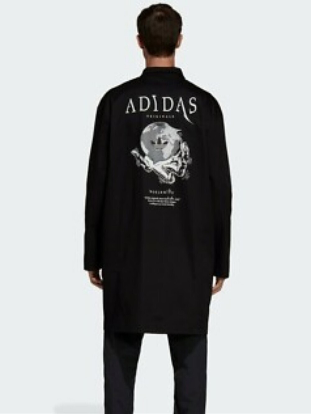Adidas Originals Planetoid Black Parka Model DX6019 100% Cotton Lightweight